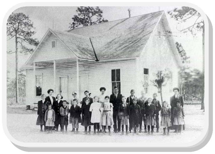 Typical two room rural school house still in popular use through the first 40 years of the 20th Century.